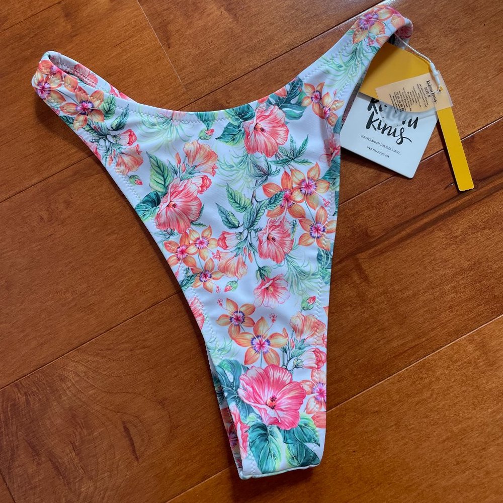 NWT kulani high leg bikini bottom in tropicana